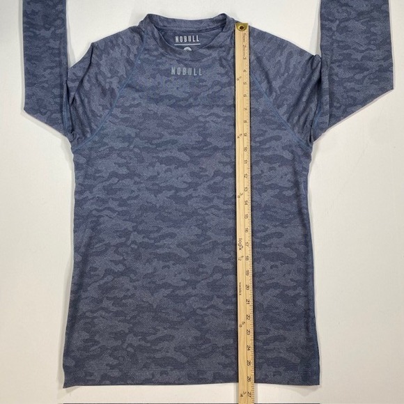 NOBULL‎ Camo Long Sleeve Athletic Shirt Men's Size S Blue - Picture 5 of 9